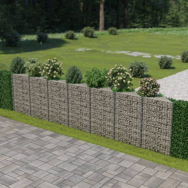 Gabion Wall Galvanised Steel – 450x30x100 cm