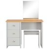 Dressing Table with Mirror and Stool Grey 104x45x131 cm