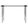 Dining Table Black and Transparent 120x60x75 cm Tempered Glass