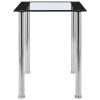 Dining Table Black and Transparent 120x60x75 cm Tempered Glass