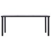 Dining Table Black and Concrete Grey MDF – 180x90x75 cm