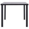 Dining Table Black and Concrete Grey MDF – 180x90x75 cm