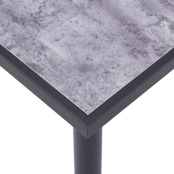 Dining Table Black and Concrete Grey MDF – 180x90x75 cm