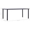 Dining Table Black and Concrete Grey MDF – 180x90x75 cm