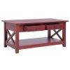 Coffee Table Brown 100x55x46 cm Solid Mahogany Wood