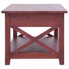 Coffee Table Brown 100x55x46 cm Solid Mahogany Wood