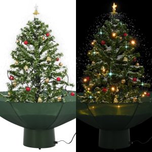 Snowing Christmas Tree with Umbrella Base 75 cm