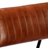 Rocking Chair Brown Real Leather