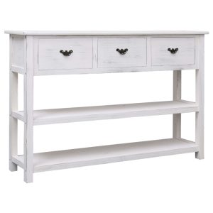 Sideboard Antique 115x30x76 cm Wood – Antique White