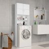 Washing Machine Cabinet 64×25.5×190 cm Engineered Wood – White