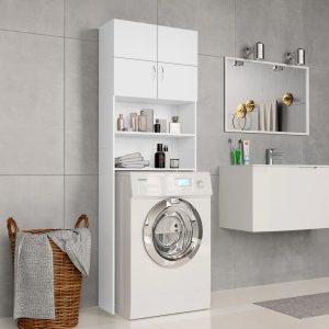 Washing Machine Cabinet 64x25.5x190 cm Engineered Wood