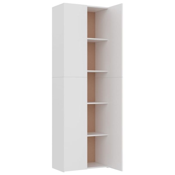 Office Cabinet 60x32x190 cm Engineered Wood – White