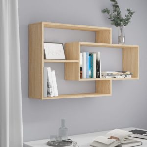 Wall Shelves 104x20x58.5 cm Engineered Wood – Sonoma oak