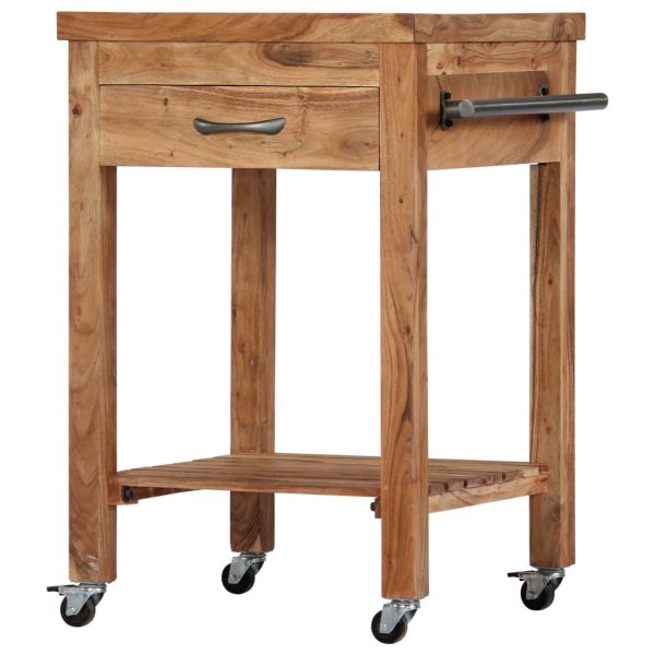 Kitchen Trolley 58x58x89 cm Solid Acacia Wood