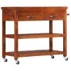 Kitchen Trolley 100x48x89 cm Solid Acacia Wood