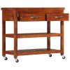 Kitchen Trolley 100x48x89 cm Solid Acacia Wood