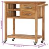 Kitchen Trolley 80x45x91 cm Solid Acacia Wood