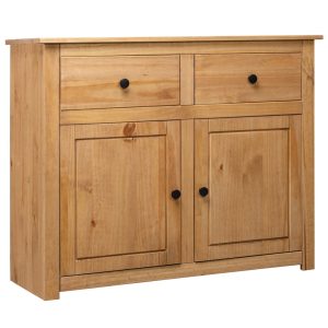 Sideboard 93x40x80 cm Solid Pinewood Panama Range – Brown