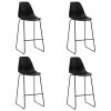 Bar Stools Plastic – Black, 4