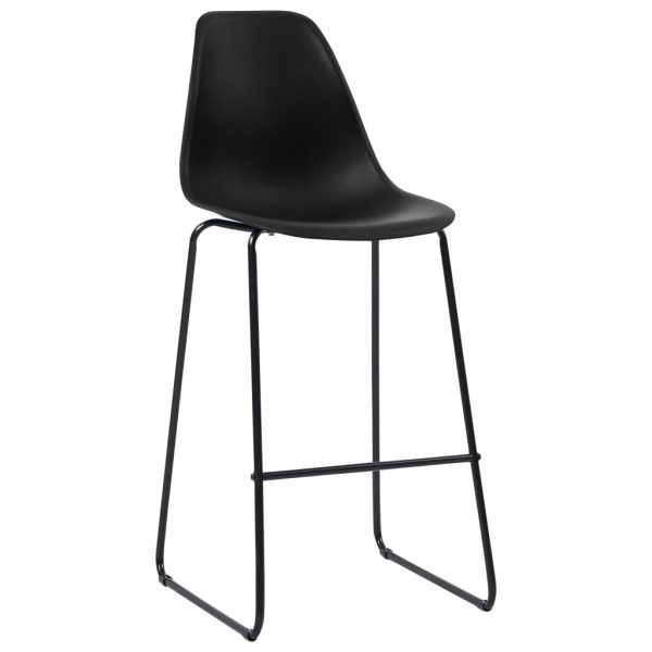 Bar Stools Plastic – Black, 4