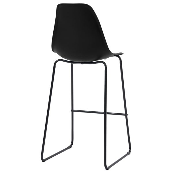 Bar Stools Plastic – Black, 4