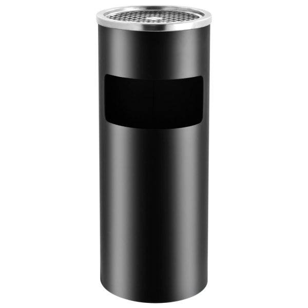 Ashtray Dustbin Hotel 30 L Steel – Black