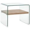 Coffee Table Clear Tempered Glass – 50x50x45 cm