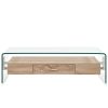 Coffee Table Clear 98x45x31 cm Tempered Glass