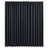 Blackout Curtain with Hooks 290×245 cm – Black