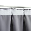 Blackout Curtains with Hooks 2 pcs 140×245 cm – Grey