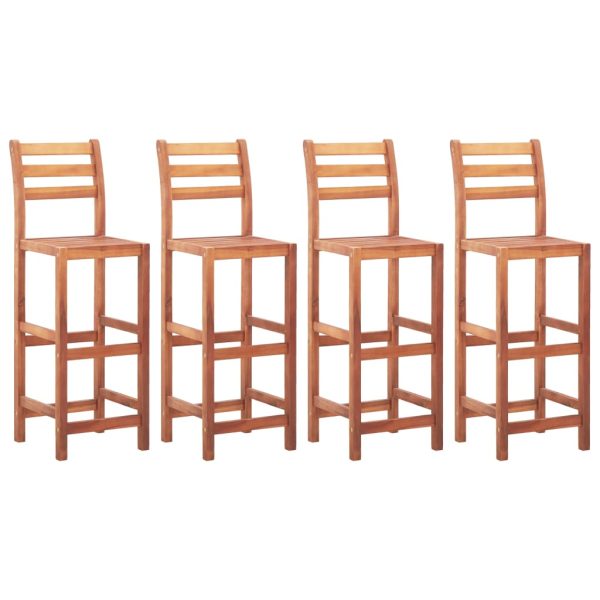 Bar Chairs Solid Acacia Wood – 4