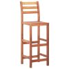 Bar Chairs Solid Acacia Wood – 4