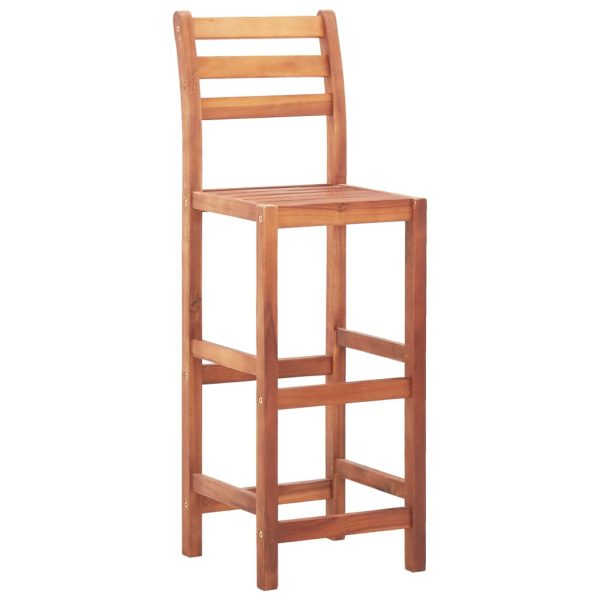 Bar Chairs Solid Acacia Wood – 4