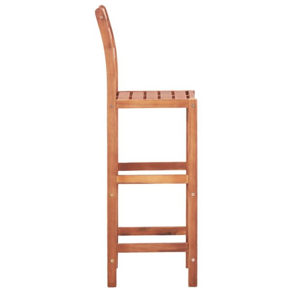 Bar Chairs Solid Acacia Wood – 4