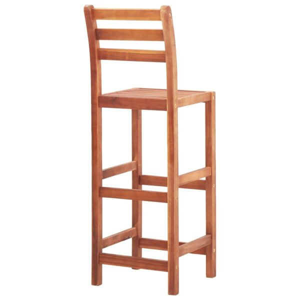 Bar Chairs Solid Acacia Wood – 4