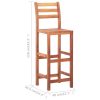 Bar Chairs Solid Acacia Wood – 4