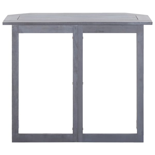 Bistro Table 90x50x75 cm Solid Acacia Wood – Grey