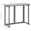 Bistro Table 90x50x75 cm Solid Acacia Wood – Grey