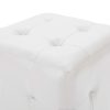 Pouffe 2 pcs 30x30x30 cm Faux Leather – White