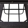 Sunbed with Cushion Poly Rattan – Black