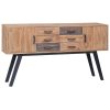 Kioloa Side Cabinet 140x30x75 cm Solid Teak