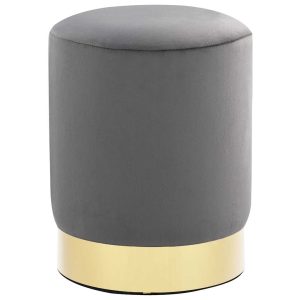 Stool Velvet – Dark Grey