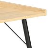 Desk 90x50x79 cm – Black and Oak