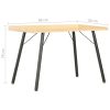 Desk 90x50x79 cm – Black and Oak