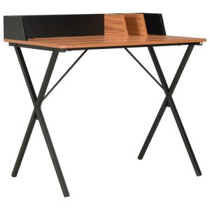 Desk and Natural 80x50x84 cm – Black and Brown