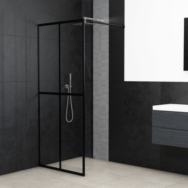 Walk-in Shower Screen Clear Tempered Glass – 90×195 cm, Transparent