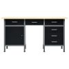 Workbench Black 160x60x85 cm Steel