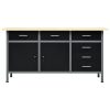 Workbench Black 160x60x85 cm Steel