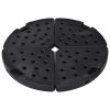 Umbrella Base Fan-shaped 4 pcs Black