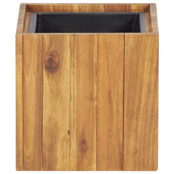 Garden Raised Bed Pot Solid Acacia Wood – 24.5×24.5×25 cm